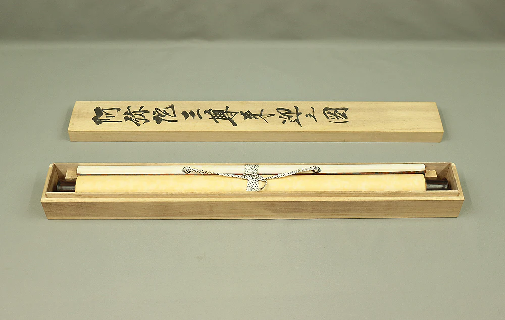 Print - 阿弥陀三尊来迎図 Amitabha Sanzon Raigou-zu with Original Box (Tomobako) / Japanese kakejiku kakemono hanging scroll RC623 - Image 16