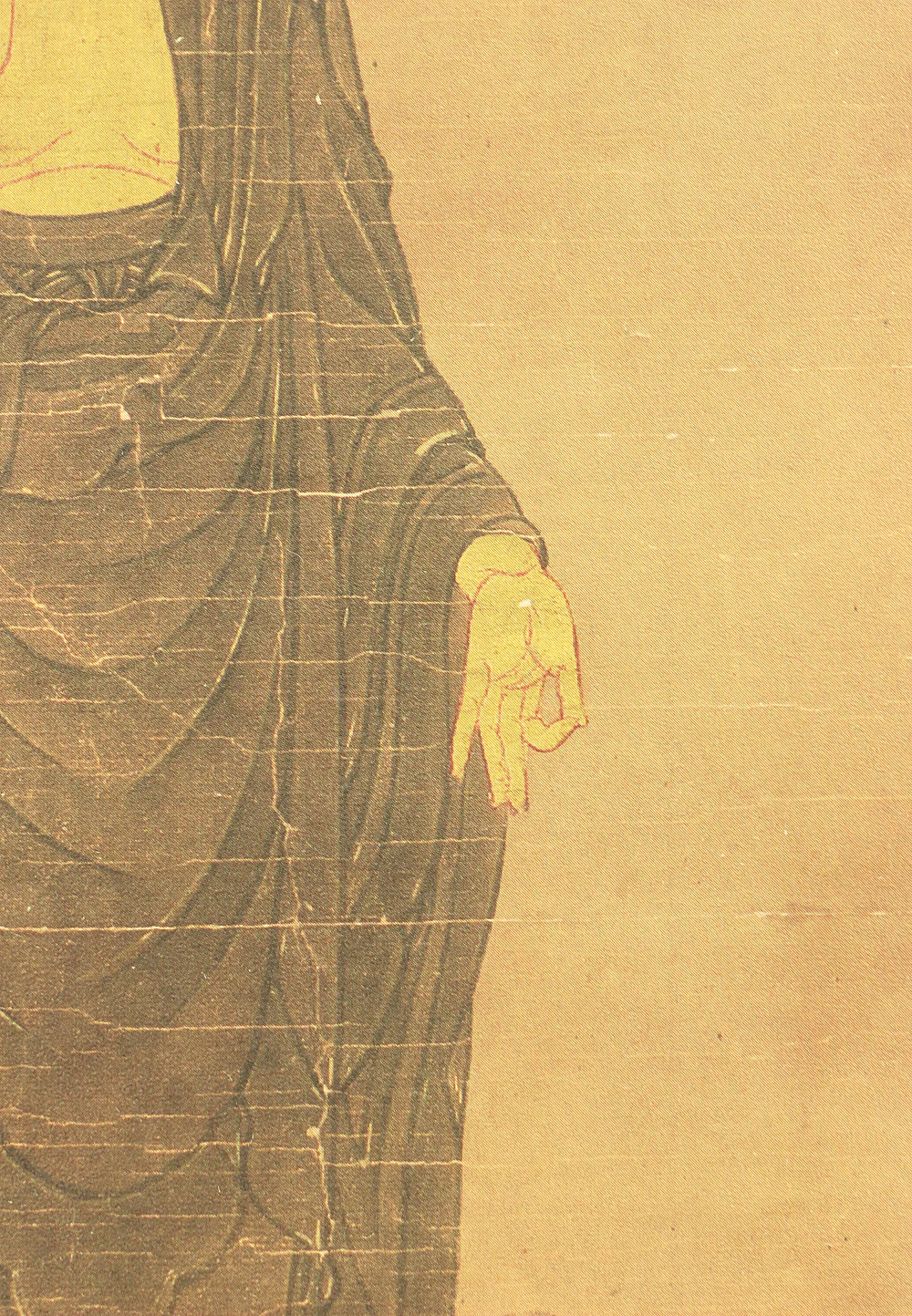 Print - 阿弥陀三尊来迎図 Amitabha Sanzon Raigou-zu with Original Box (Tomobako) / Japanese kakejiku kakemono hanging scroll RC623 - Image 8