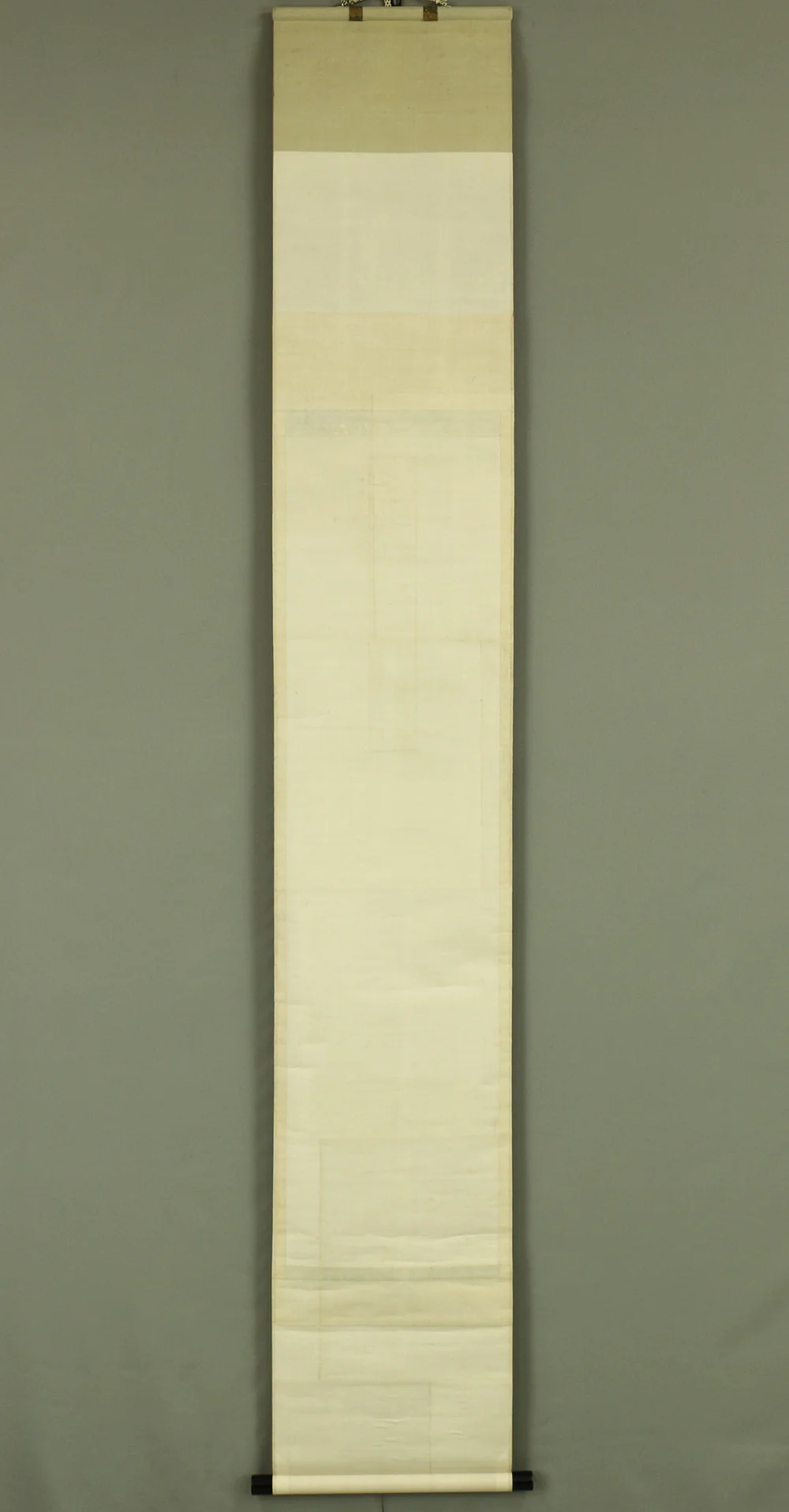 狩野栄川院典信 Kano Eisenin Michinobu 冷泉宗家 Reizen Soke Japanese antique art kakejiku kakemono wall hanging scroll / Hazy moon & Tanka poem with Box W117 - Image 10