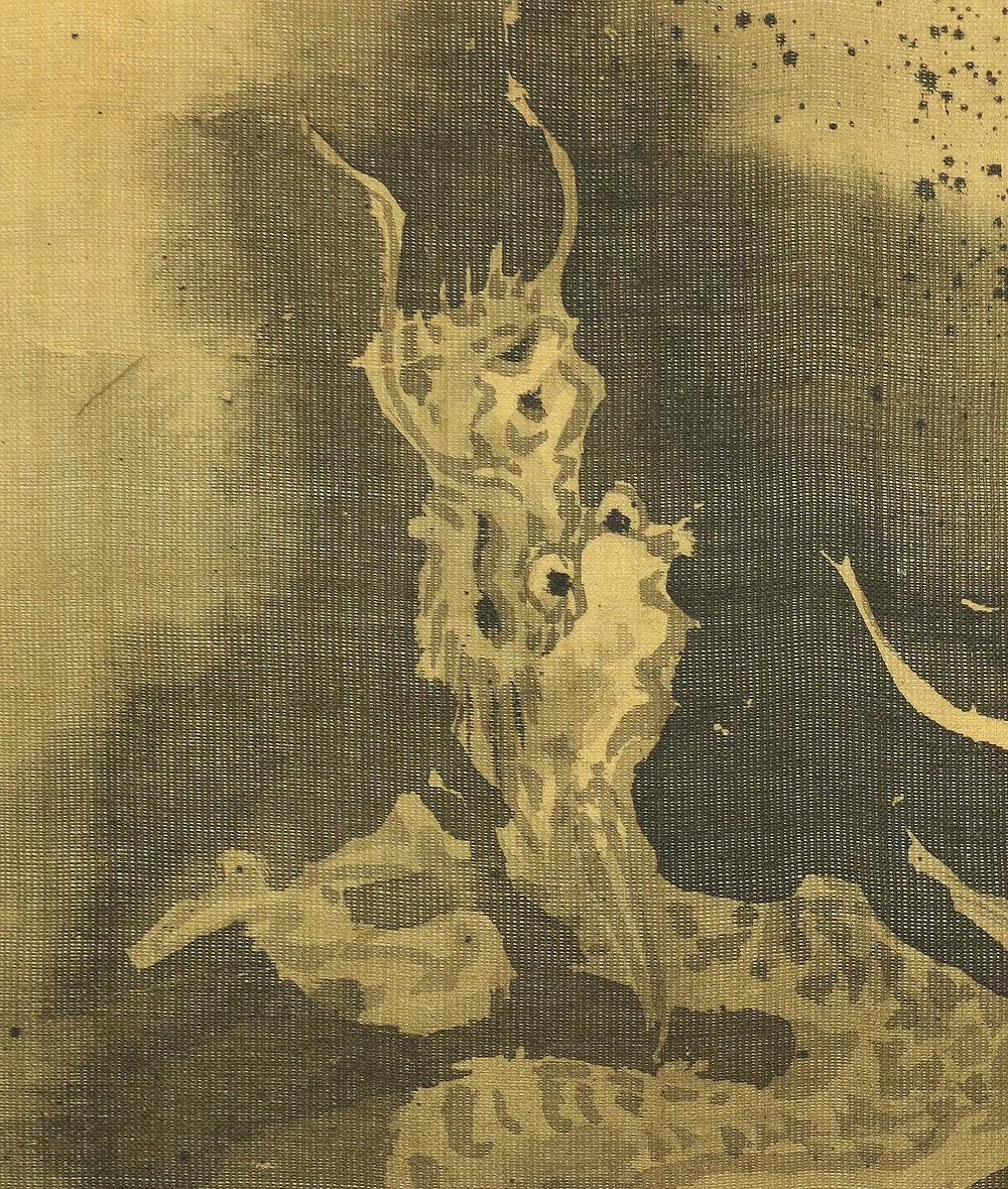 狩野伊川院栄信 Kano Isenin Naganobu (1775-1828) Japanese art kakejiku kakemono wall hanging scroll / 富士越龍図 Drawing of Dragons Crossing Over Mount Fuji with Box RC414 - Image 9