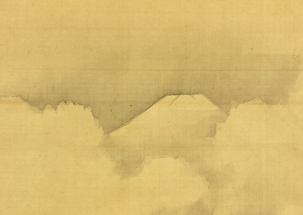 狩野勝川院雅信 Kano Shosenin Tadanobu (1823-1879) Japanese antique art kakejiku kakemono wall hanging scroll / 富士越龍図 Drawing of Dragons Crossing Over Mount Fuji with Box RD195 - Image 5