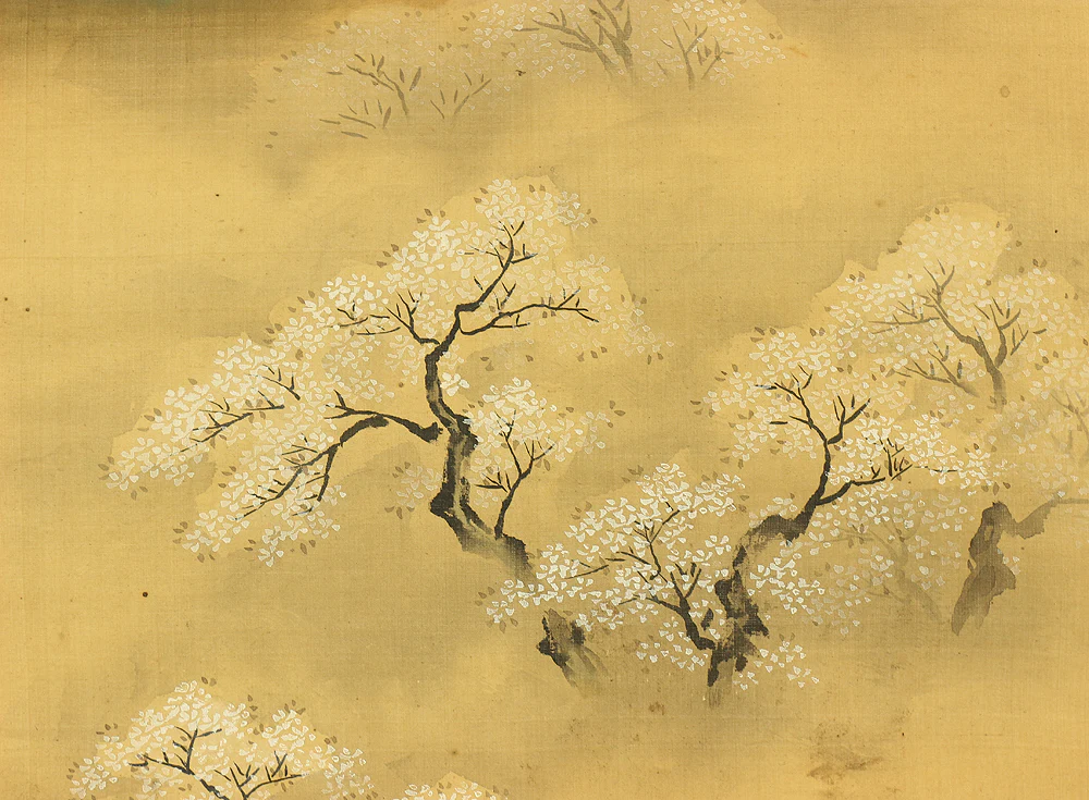 狩野探信守道 Kano Tanshin Morimichi (1785-1836) Japanese antique art Paired kakejiku kakemono wall hanging scrolls / Landscape Painting Spring and Autumn RC533 - Image 10