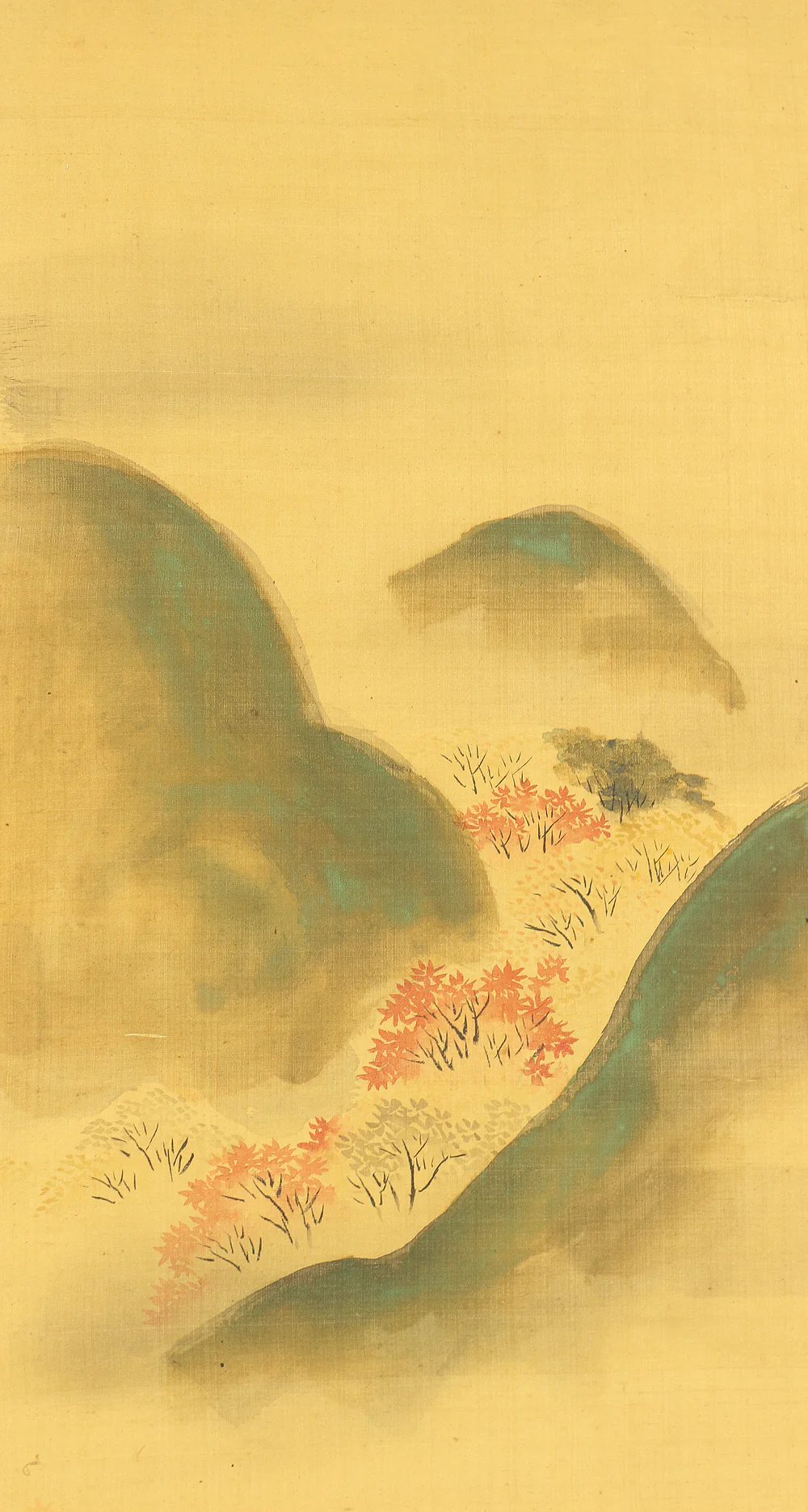 狩野探信守道 Kano Tanshin Morimichi (1785-1836) Japanese antique art Paired kakejiku kakemono wall hanging scrolls / Landscape Painting Spring and Autumn RC533 - Image 17