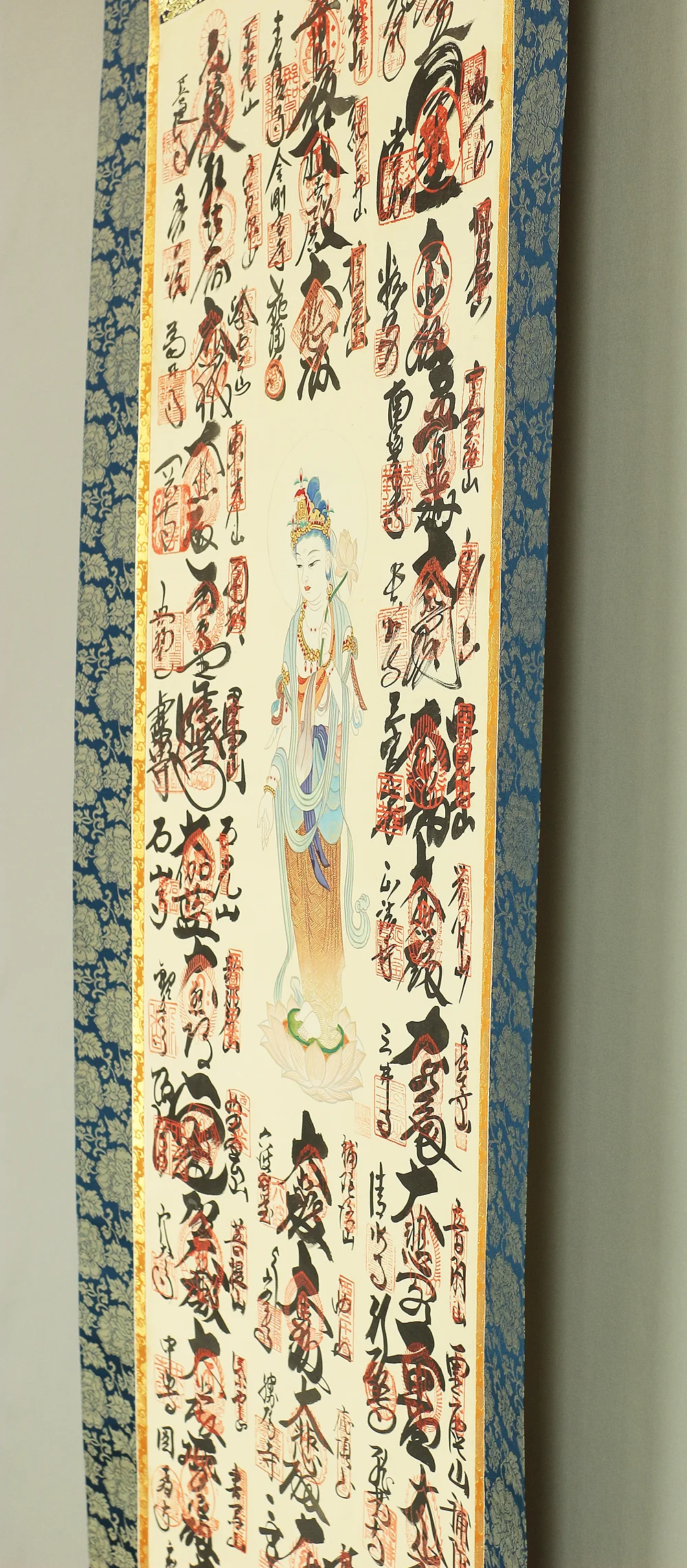 西国三十三ヶ所 Saigoku 33 Pilgrimage Places Kannon Bosatsu Guanyin / Japanese art Buddhism kakejiku kakemono wall hanging scroll with Box W942 - Image 12