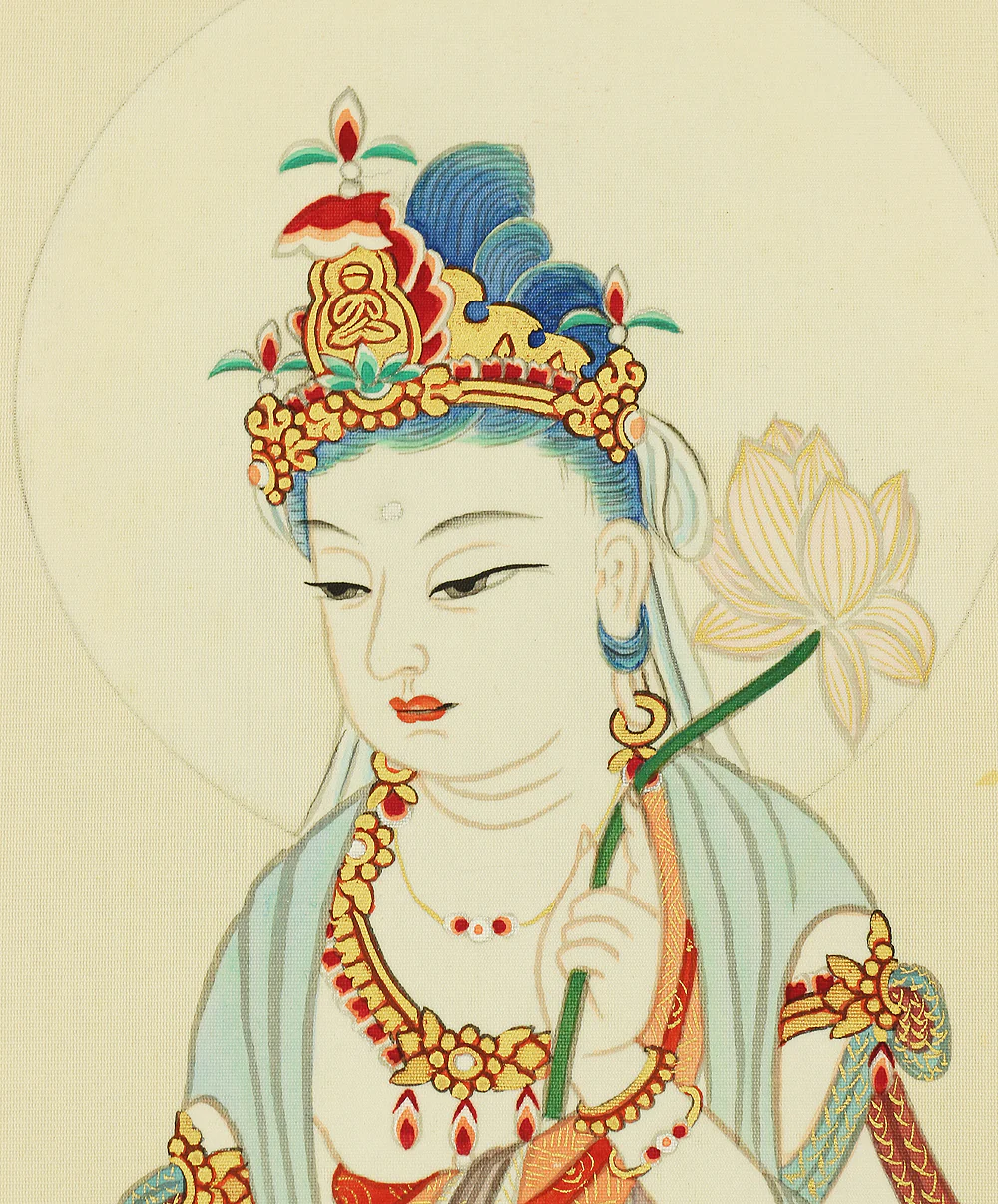 西国三十三ヶ所 Saigoku 33 Pilgrimage Places Kannon Bosatsu Guanyin / Japanese art Buddhism kakejiku kakemono wall hanging scroll with Box W942 - Image 8