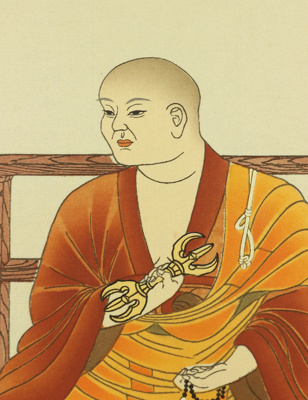 四国八十八ヶ所 Shikoku 88 Pilgrimage Places Kobo Daishi Kukai with Original Box (Tomobako) / Japanese art Buddhism kakejiku kakemono wall hanging scroll RC104 - Image 10