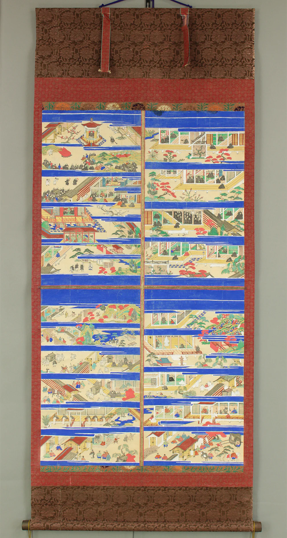 Printed - 親鸞聖人御絵伝 Shinran Jonin Godenne with Box / Japanese art Buddhism kakejiku kakemono wall hanging scroll RC804