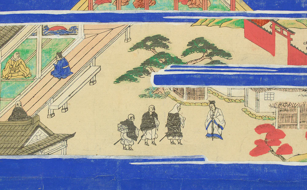 Printed - 親鸞聖人御絵伝 Shinran Jonin Godenne with Box / Japanese art Buddhism kakejiku kakemono wall hanging scroll RC804 - Image 11
