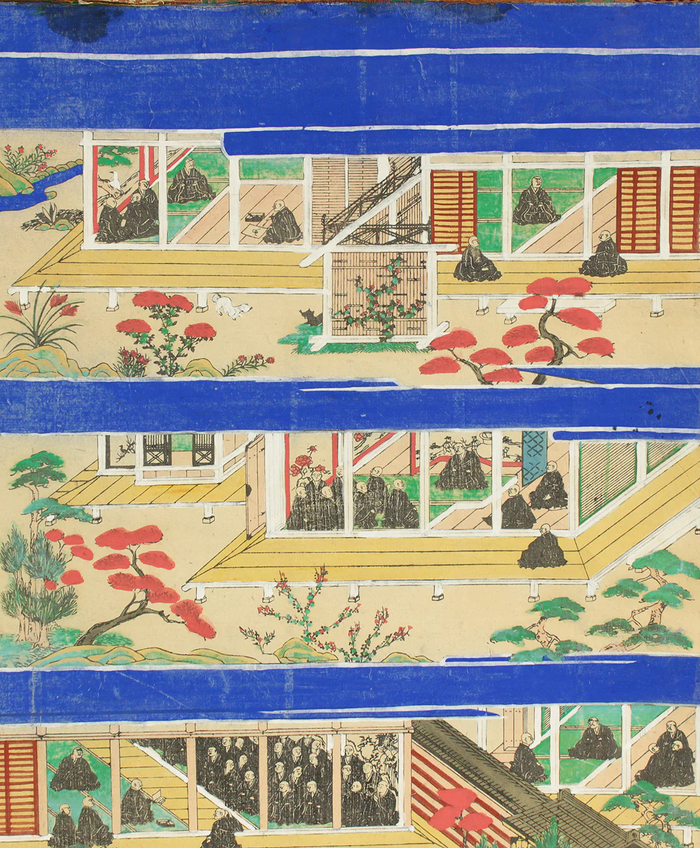 Printed - 親鸞聖人御絵伝 Shinran Jonin Godenne with Box / Japanese art Buddhism kakejiku kakemono wall hanging scroll RC804 - Image 12