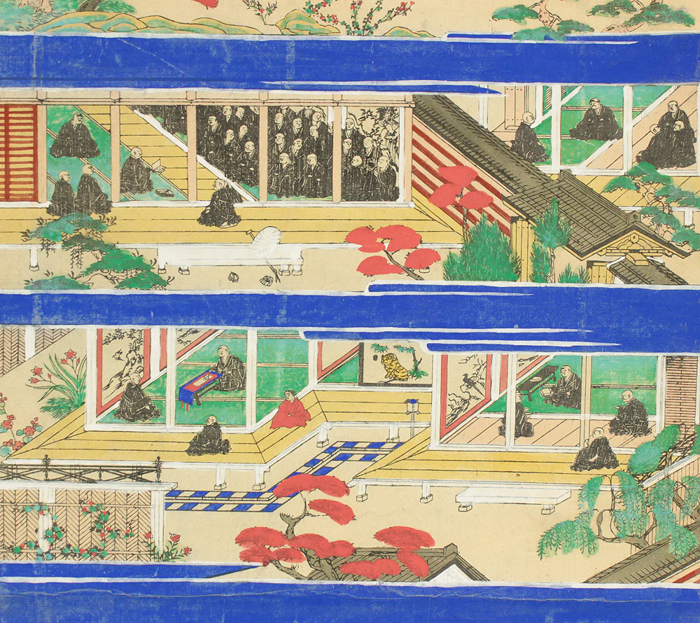 Printed - 親鸞聖人御絵伝 Shinran Jonin Godenne with Box / Japanese art Buddhism kakejiku kakemono wall hanging scroll RC804 - Image 15