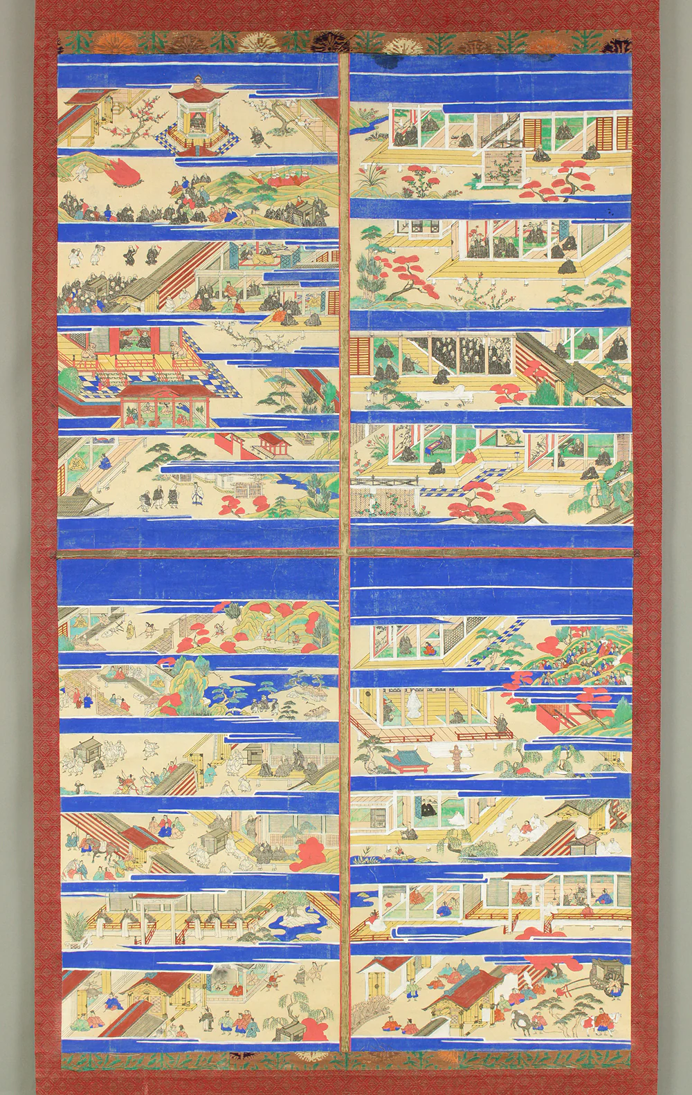 Printed - 親鸞聖人御絵伝 Shinran Jonin Godenne with Box / Japanese art Buddhism kakejiku kakemono wall hanging scroll RC804 - Image 2