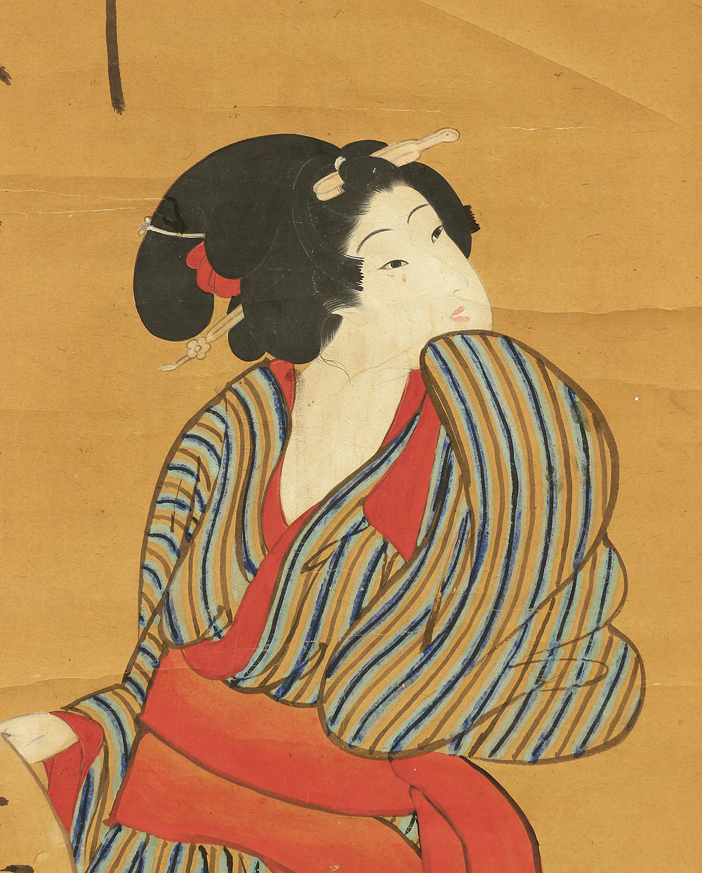 初代 歌川豊国 UTAGAWA TOYOKUNI I 一陽斎 ICHIYOSAI Japanese antique art kakejiku kakemono wall hanging scroll / Ukiyo-e beauty W871 - Image 8