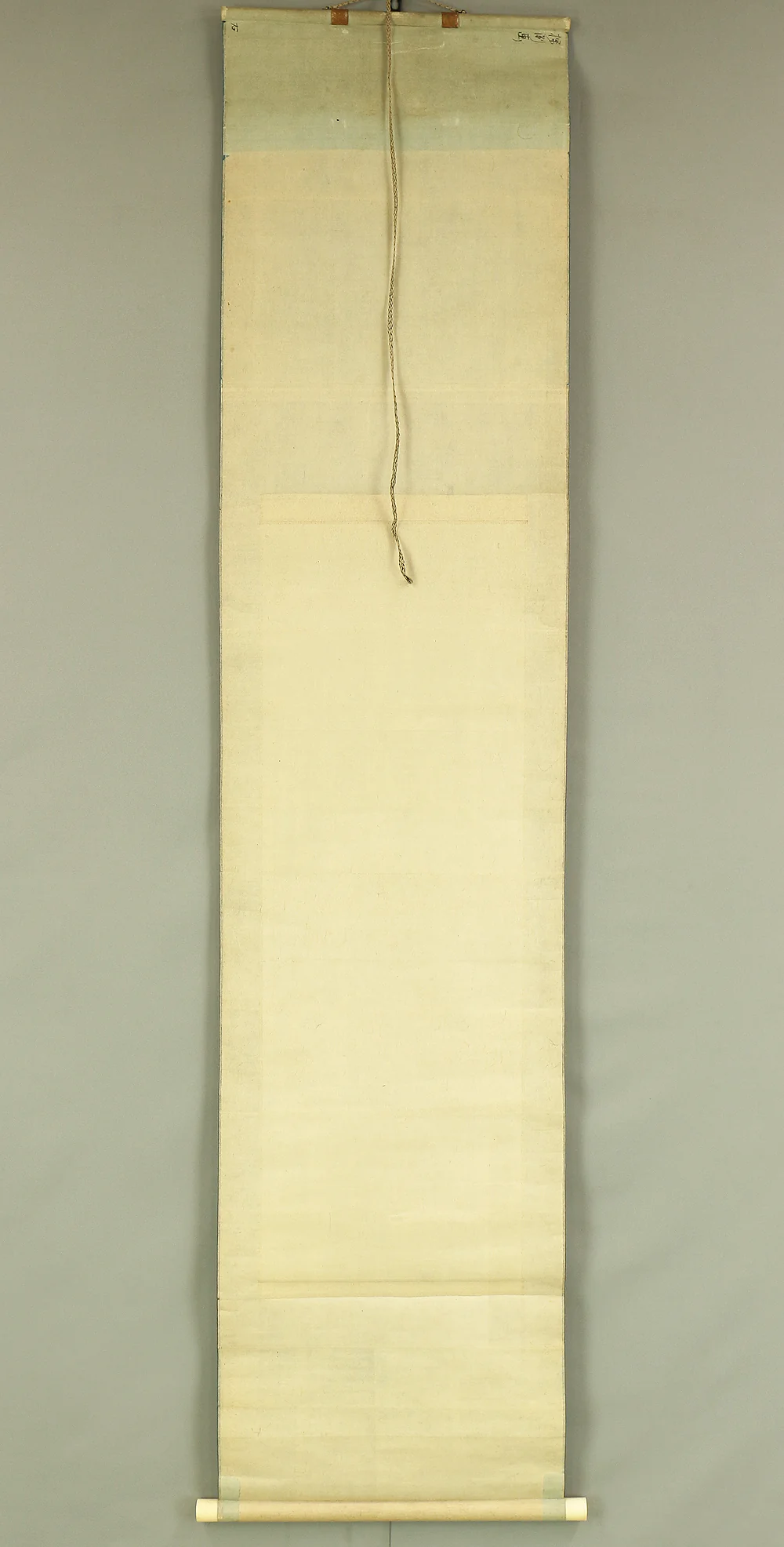 狩野探淵守真 Kano Tanen Morizane (1805-1853) Japanese art a set of two kakejiku kakemono wall hanging scrolls / Sansui Landscapes Wild Geese Pine Plum Bamboo and Waterfall with Box RC282 - Image 11
