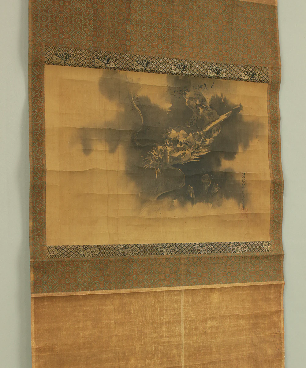 狩野探信守道 Kano Tanshin Morimichi (1785-1836) Japanese antique art kakejiku kakemono wall hanging scroll / Cloud Dragon RD329 - Image 11
