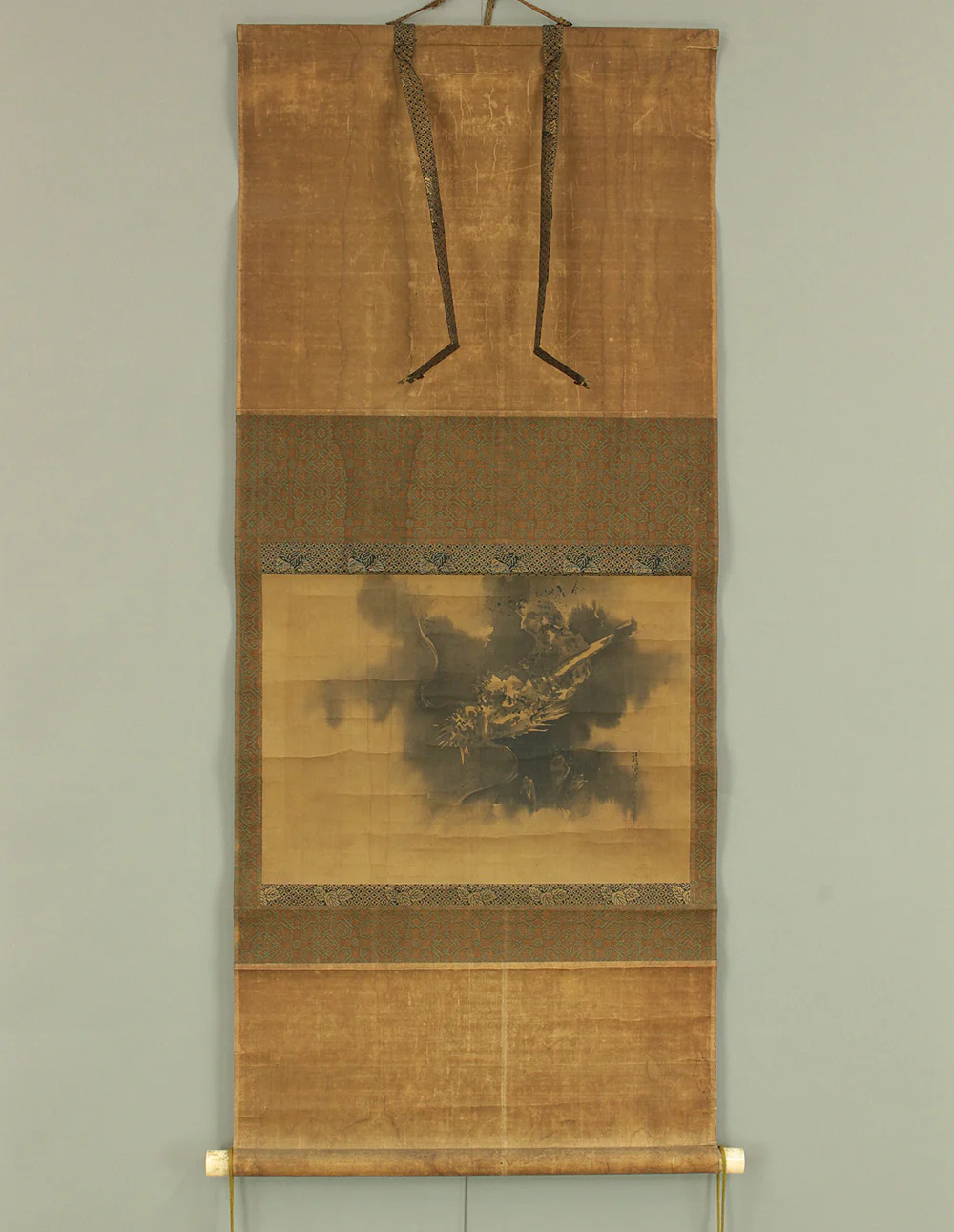 狩野探信守道 Kano Tanshin Morimichi (1785-1836) Japanese antique art kakejiku kakemono wall hanging scroll / Cloud Dragon RD329 - Image 2