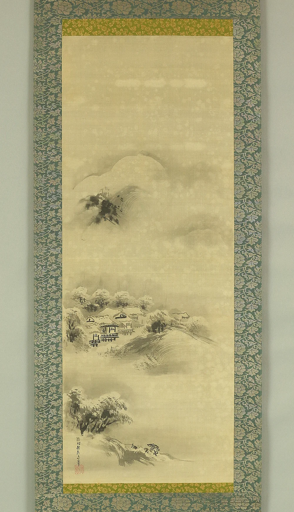 狩野探信守道 Kano Tanshin Morimichi (1785-1836) Japanese antique art kakejiku kakemono wall hanging scroll / Suiboku Ink Landscape Blank Beauty with Box RB568 - Image 16