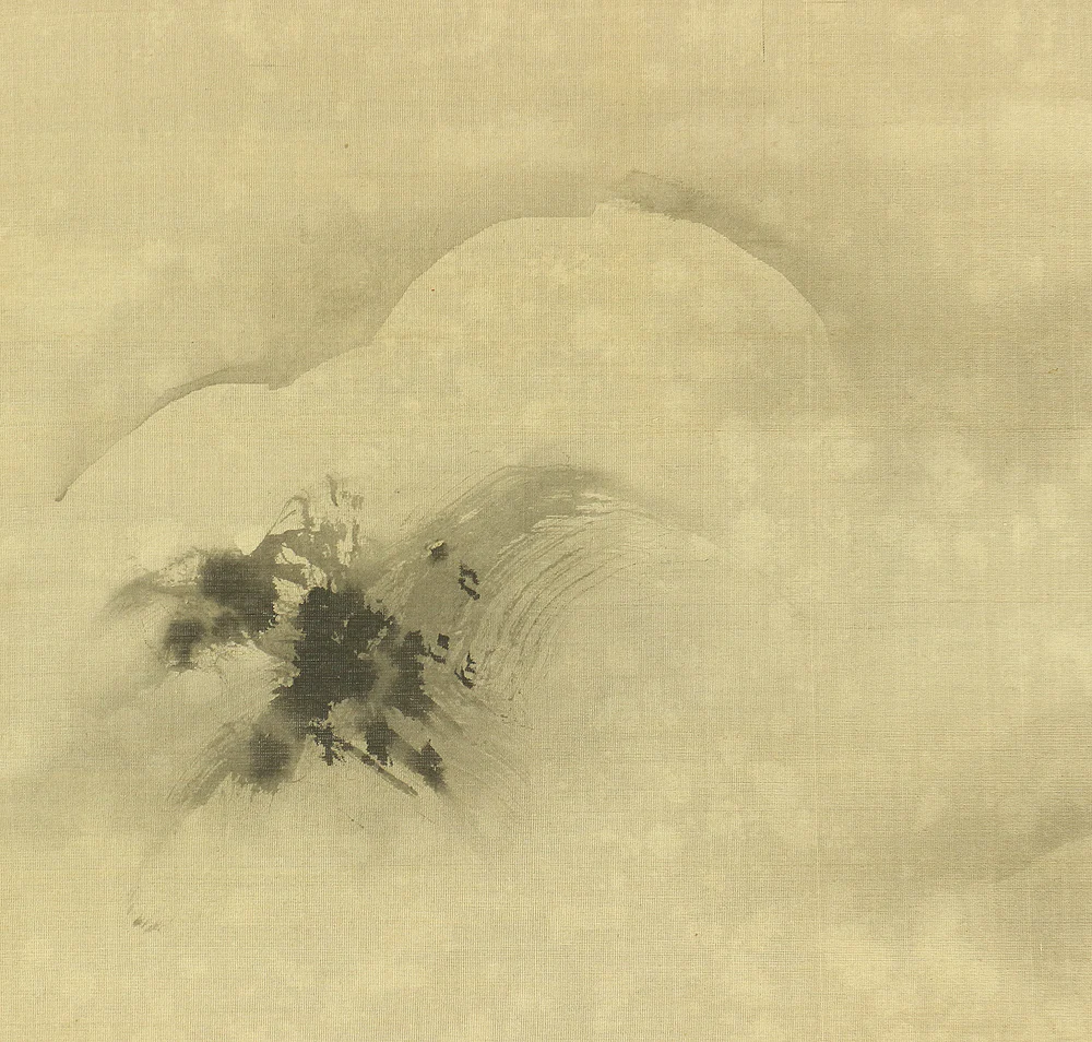狩野探信守道 Kano Tanshin Morimichi (1785-1836) Japanese antique art kakejiku kakemono wall hanging scroll / Suiboku Ink Landscape Blank Beauty with Box RB568 - Image 19
