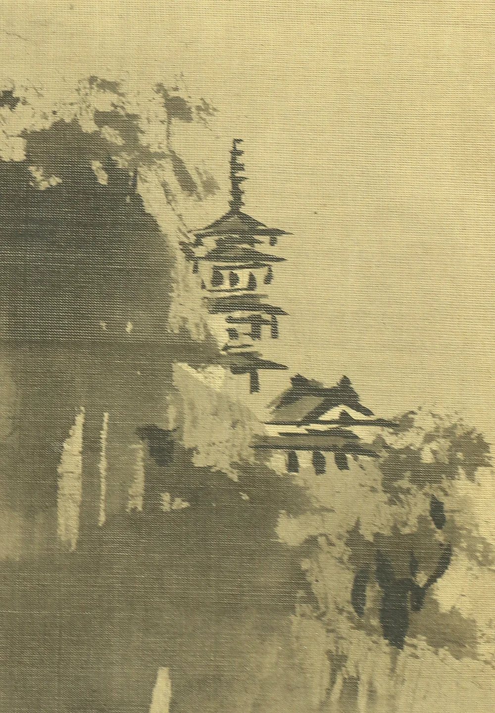 狩野探信守道 Kano Tanshin Morimichi (1785-1836) Japanese antique art kakejiku kakemono wall hanging scroll / Suiboku Ink Landscape Blank Beauty with Box RB568 - Image 6