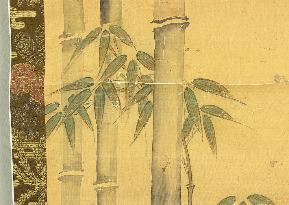 晴川法眼養信 Seisen hogen Osanobu Japanese art Paired kakejiku kakemono wall hanging scrolls / Rising Sun, Pine Tree, and Bamboo with Box RB495 - Image 19