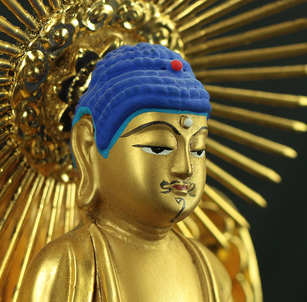阿弥陀如来 Amida Nyorai (Amitābha) Gilt Lacquer Resin Statue Sculpture VA438 - Image 13