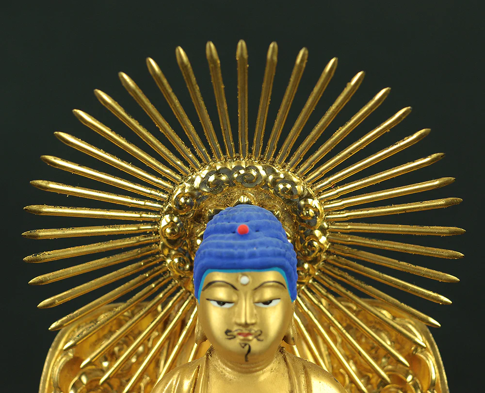 阿弥陀如来 Amida Nyorai (Amitābha) Gilt Lacquer Resin Statue Sculpture VA438 - Image 16