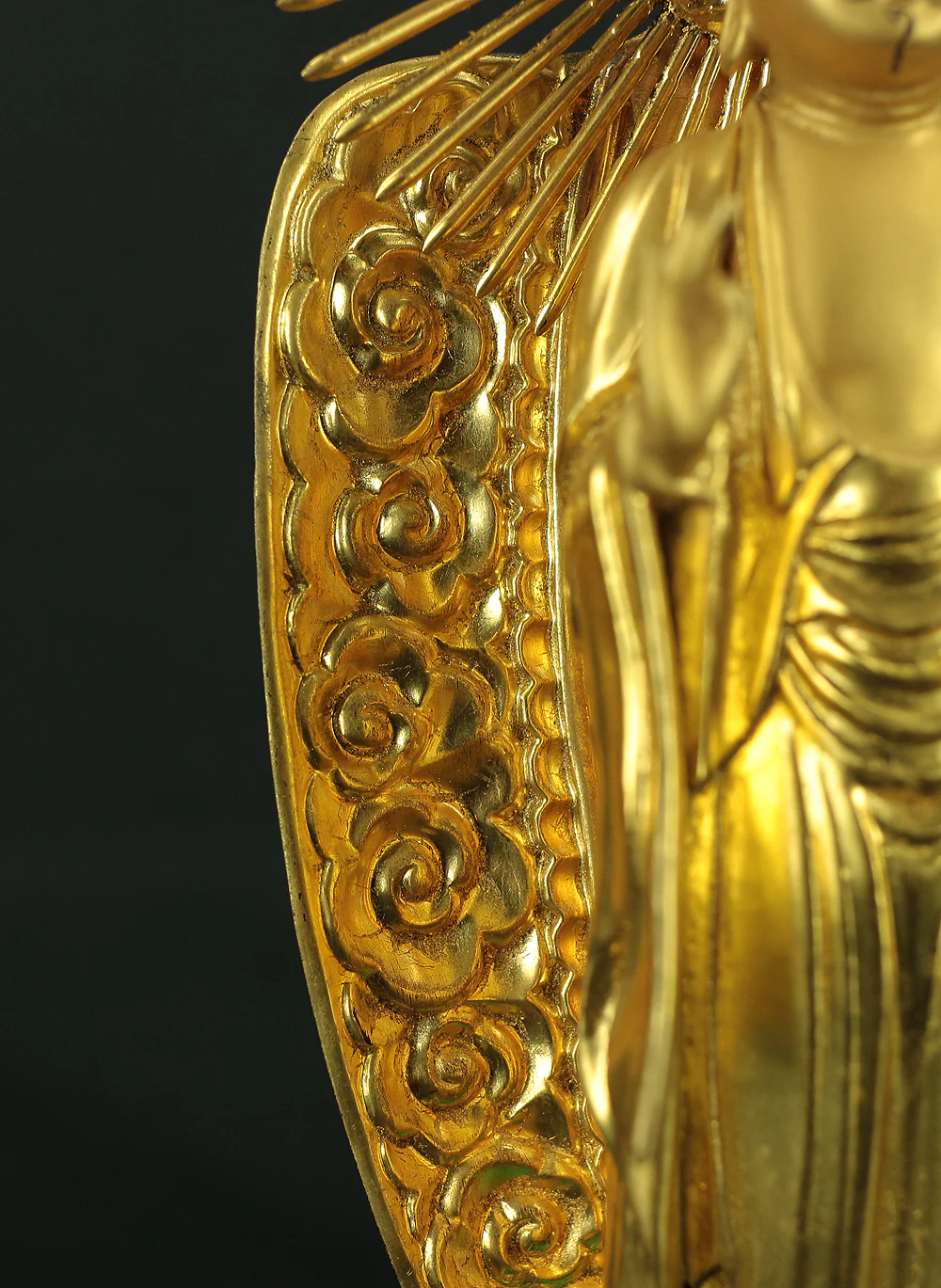 阿弥陀如来 Amida Nyorai (Amitābha) Gilt Lacquer Resin Statue Sculpture VA438 - Image 17