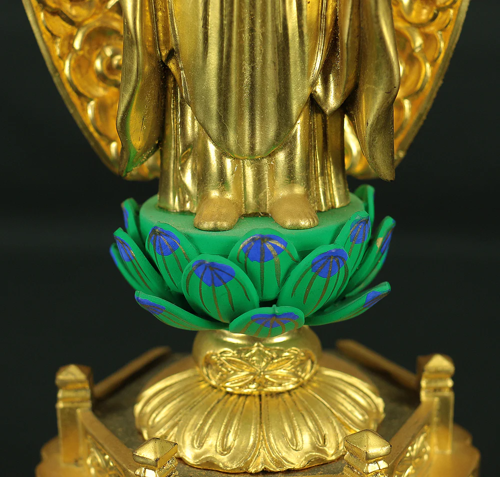 阿弥陀如来 Amida Nyorai (Amitābha) Gilt Lacquer Resin Statue Sculpture VA438 - Image 19