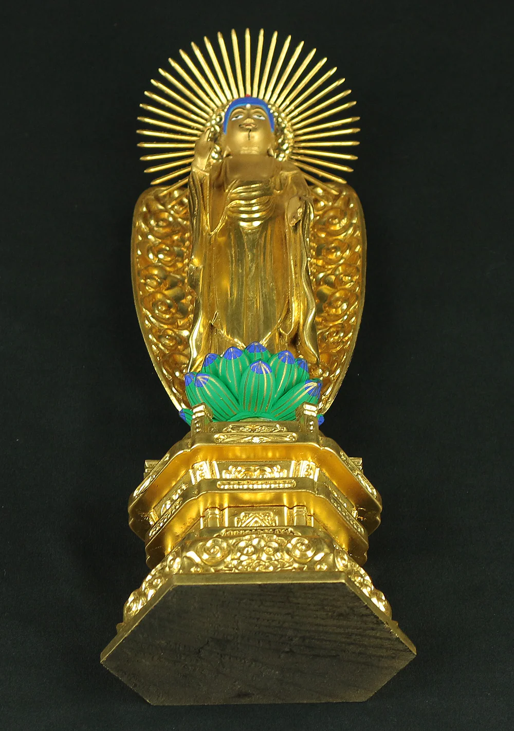阿弥陀如来 Amida Nyorai (Amitābha) Gilt Lacquer Resin Statue Sculpture VA438 - Image 24