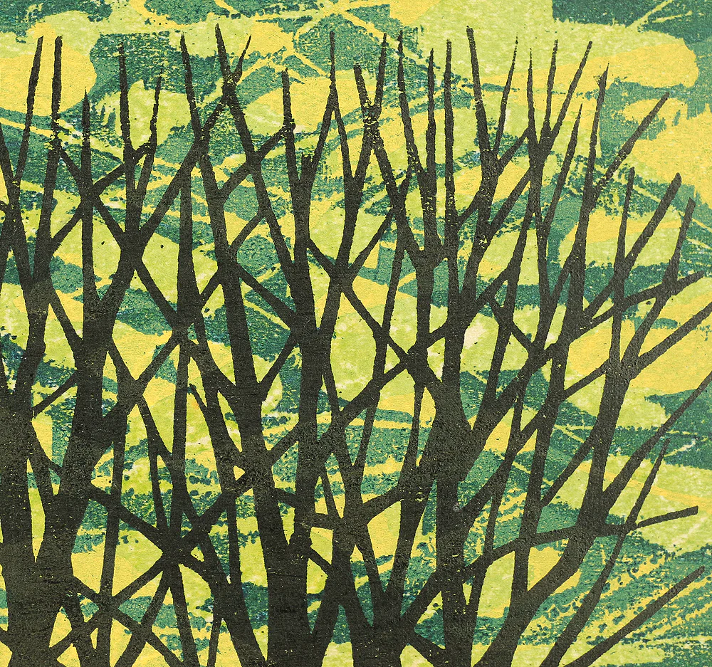 藤田不美夫 Fujita Fumio (b1933) Original woodblock print 'Kishibe B'「岸辺 B」(Riverside B) - 108/200 - 1977 NW623 - Image 8