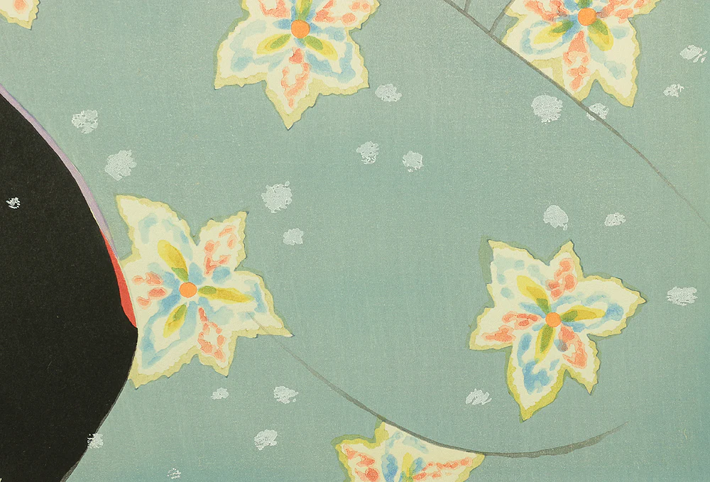 岩田専太郎 Iwata Sentaro (1901-1974) Original woodblock print 'Koyuki'「こゆき」(Light Snow) - 148/450 NW629 - Image 10