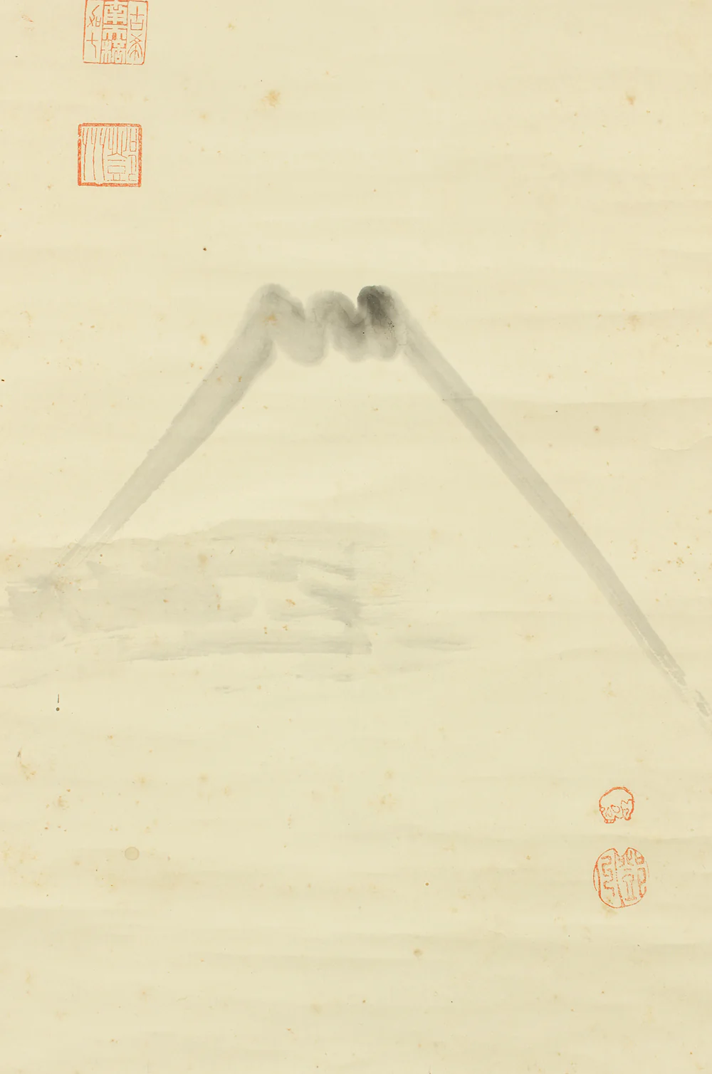 中原南天棒 Nakahara Nantenbo (1839-1925) Rinzai sect priest-monk Japanese antique art Zen kakejiku kakemono hanging scroll / Mt. Fuji Scenery RC889 - Image 10