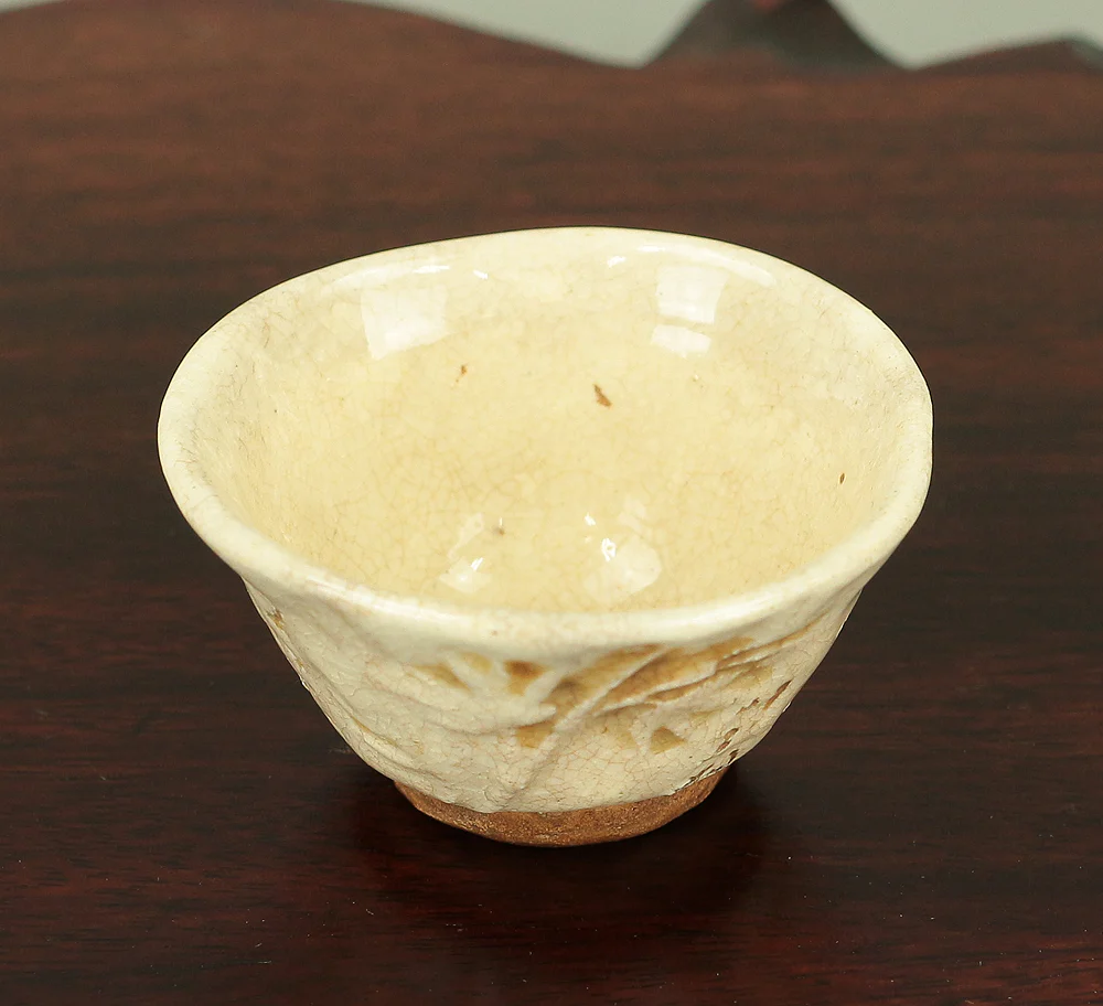 大田垣蓮月 Otagaki Rengetsu (1791-1875) Japanese Sencha Tea Cup Nail Carving Waka Poem 千代こもる ~ V191 - Image 11