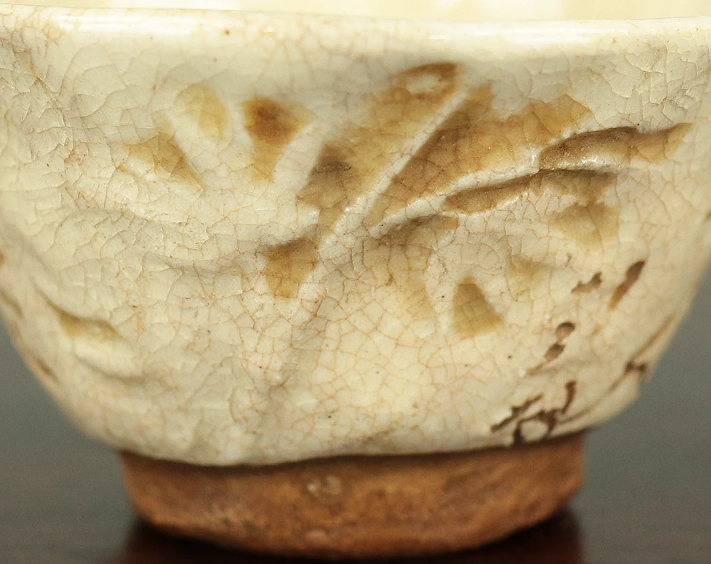 大田垣蓮月 Otagaki Rengetsu (1791-1875) Japanese Sencha Tea Cup Nail Carving Waka Poem 千代こもる ~ V191 - Image 5