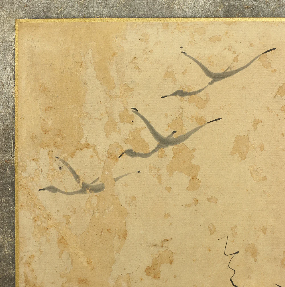 大田垣蓮月 Otagaki Rengetsu Japanese antique room divider Byobu 2 panels Folding screen / Attached Shikishi and Tanzaku that are written her marvelous Waka poems V573 - Image 12