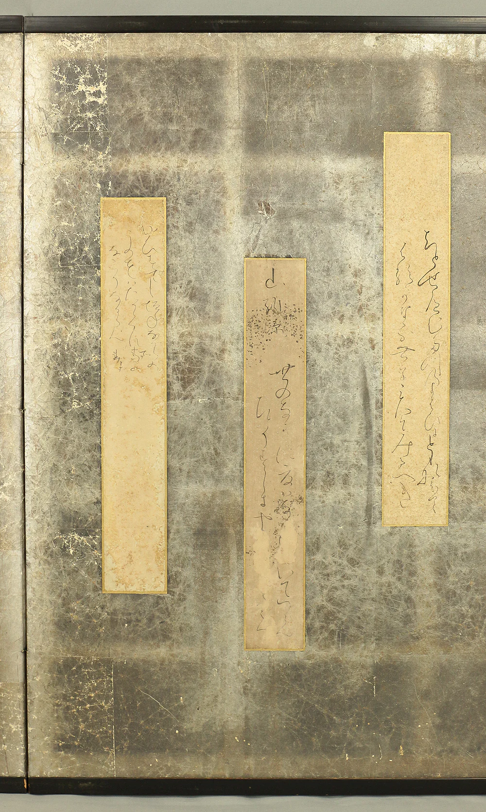 大田垣蓮月 Otagaki Rengetsu Japanese antique room divider Byobu 2 panels Folding screen / Attached Shikishi and Tanzaku that are written her marvelous Waka poems V573 - Image 16