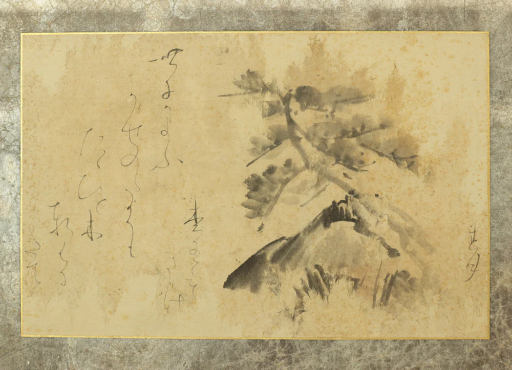 大田垣蓮月 Otagaki Rengetsu Japanese antique room divider Byobu 2 panels Folding screen / Attached Shikishi and Tanzaku that are written her marvelous Waka poems V573 - Image 44