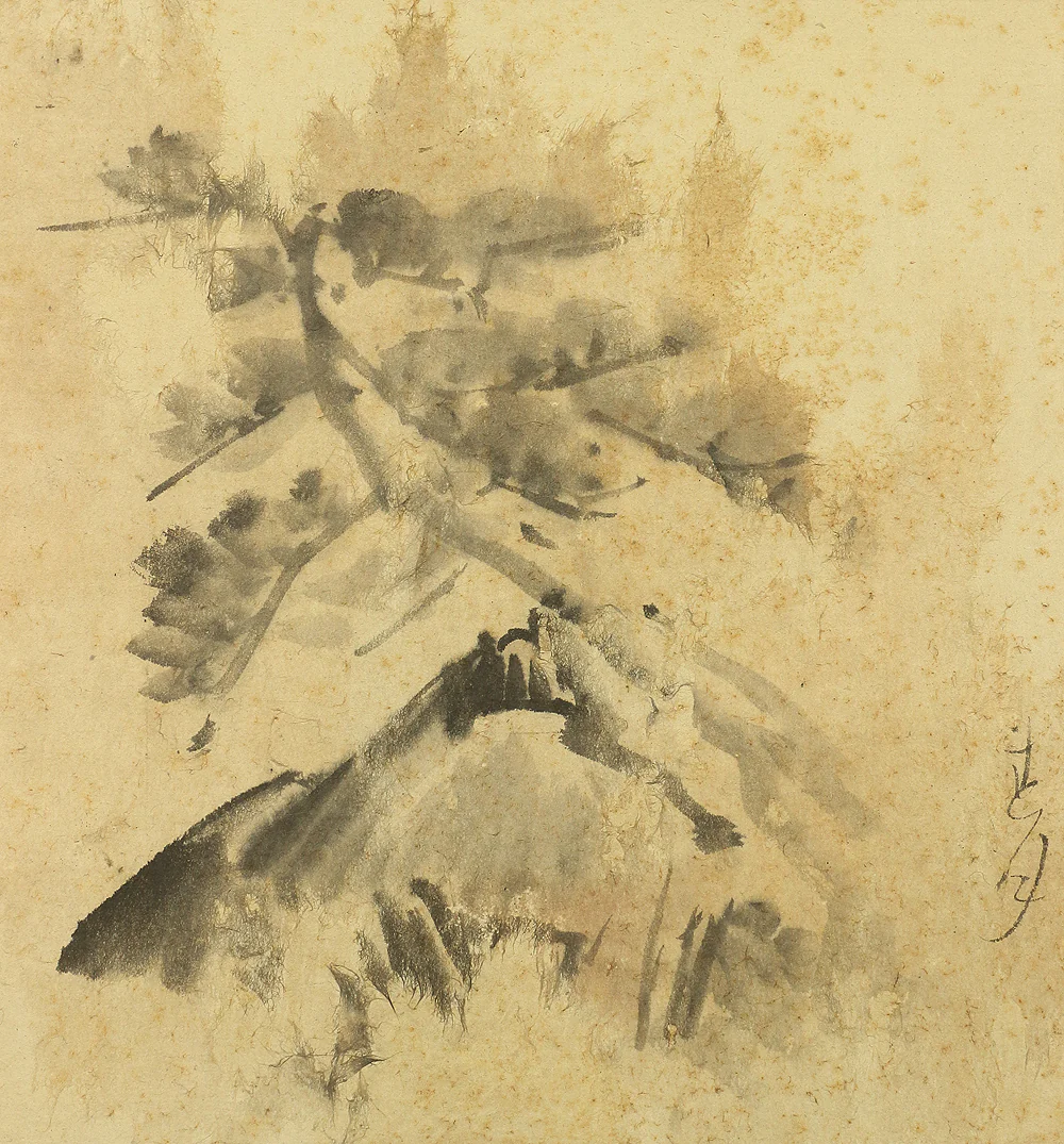 大田垣蓮月 Otagaki Rengetsu Japanese antique room divider Byobu 2 panels Folding screen / Attached Shikishi and Tanzaku that are written her marvelous Waka poems V573 - Image 47