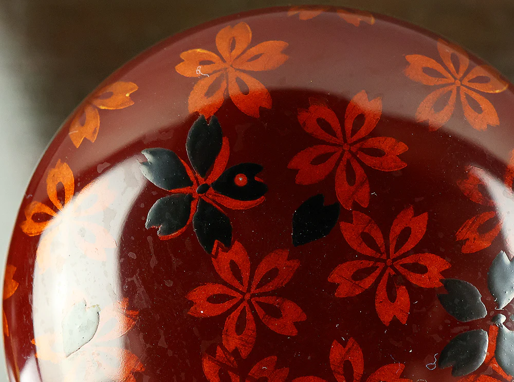 佐々木麗峰 Sasaki Reiho Japanese tea ceremony utensil / Cherry Blossoms Makie Translucent Lacquer Finish Natsume Tea Caddy with Original Box (Tomobako) VB195 - Image 15