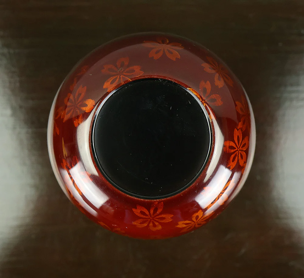 佐々木麗峰 Sasaki Reiho Japanese tea ceremony utensil / Cherry Blossoms Makie Translucent Lacquer Finish Natsume Tea Caddy with Original Box (Tomobako) VB195 - Image 20