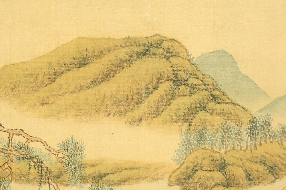 田能村竹田 Tanomura Chikuden (1777-1835) Japanese antique art kakejiku kakemono wall hanging scroll / Zen-inspired Painting of Recluse Accompanied by Crane 小隠伴鶴図 with Appraised Box by Tanomura Chokunyu RD853 - Image 11