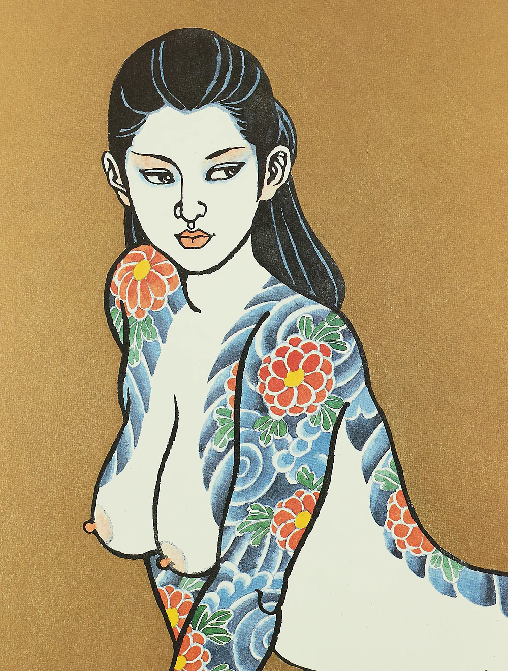 凡天太郎 Bonten Taro (1929-2008) Photolithograph complete 12pcs 'Yōen irezumi bijin gashū'「妖艶刺青美人画集」(Collection of Voluptuous Tattooed Beauties) - 1970-80s NW636 - Image 14