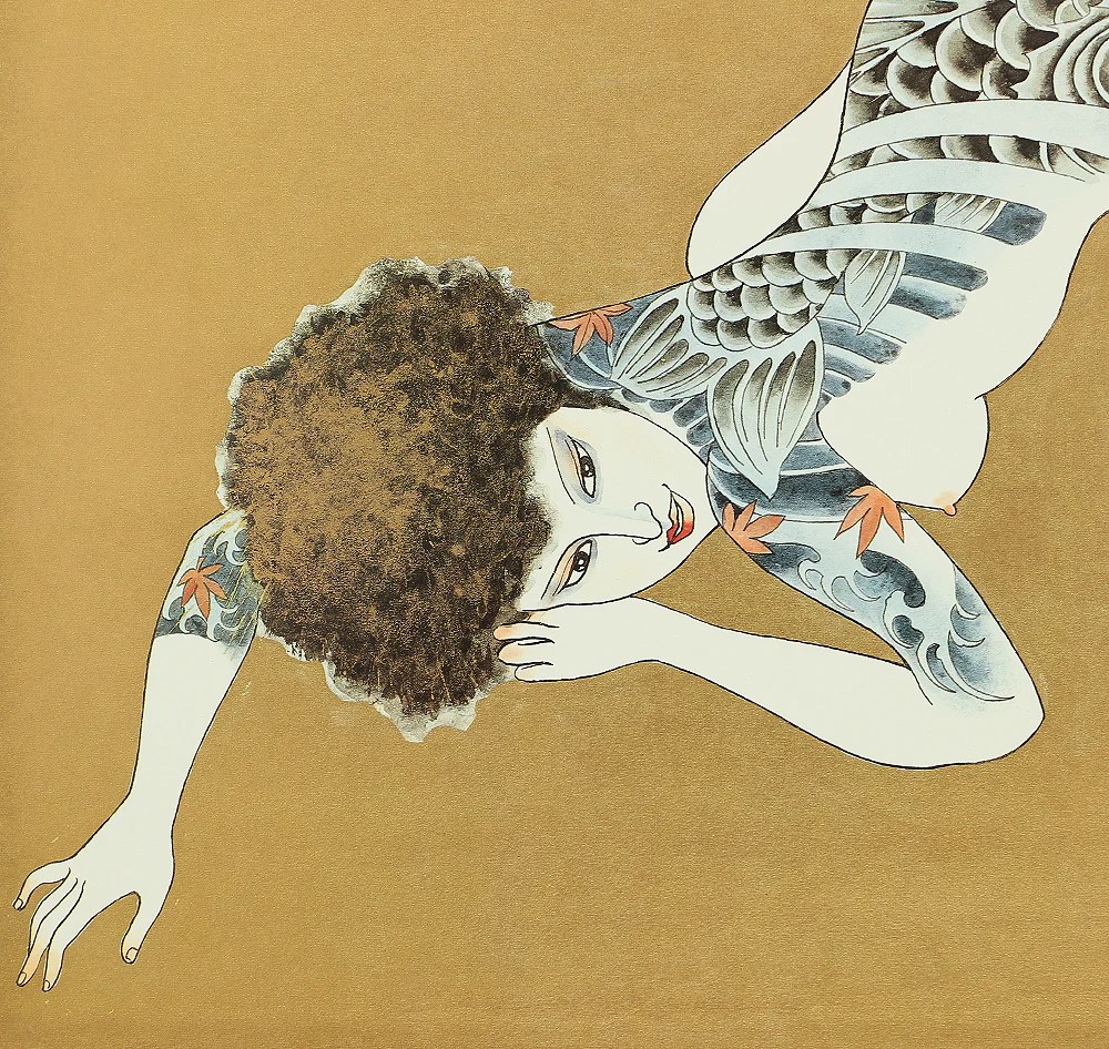 凡天太郎 Bonten Taro (1929-2008) Photolithograph complete 12pcs 'Yōen irezumi bijin gashū'「妖艶刺青美人画集」(Collection of Voluptuous Tattooed Beauties) - 1970-80s NW636 - Image 28