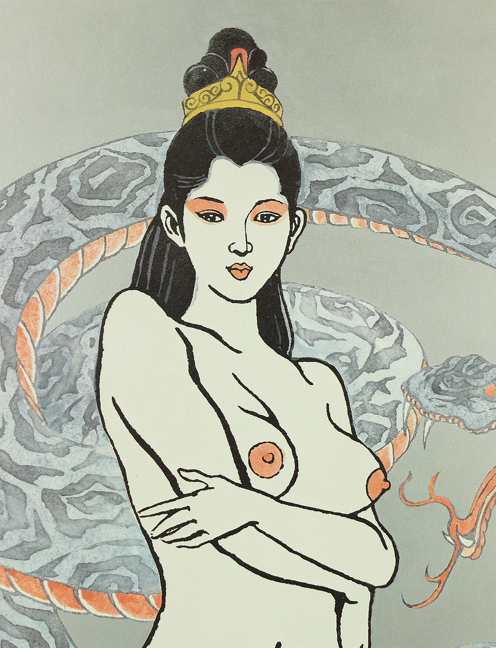 凡天太郎 Bonten Taro (1929-2008) Photolithograph complete 12pcs 'Yōen irezumi bijin gashū'「妖艶刺青美人画集」(Collection of Voluptuous Tattooed Beauties) - 1970-80s NW636 - Image 44
