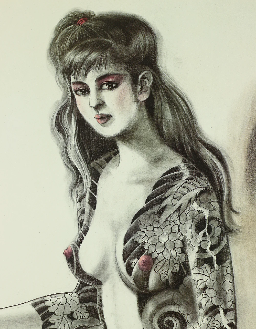 凡天太郎 Bonten Taro (1929-2008) Photolithograph complete 12pcs 'Yōen irezumi bijin gashū'「妖艶刺青美人画集」(Collection of Voluptuous Tattooed Beauties) - 1970-80s NW636 - Image 64