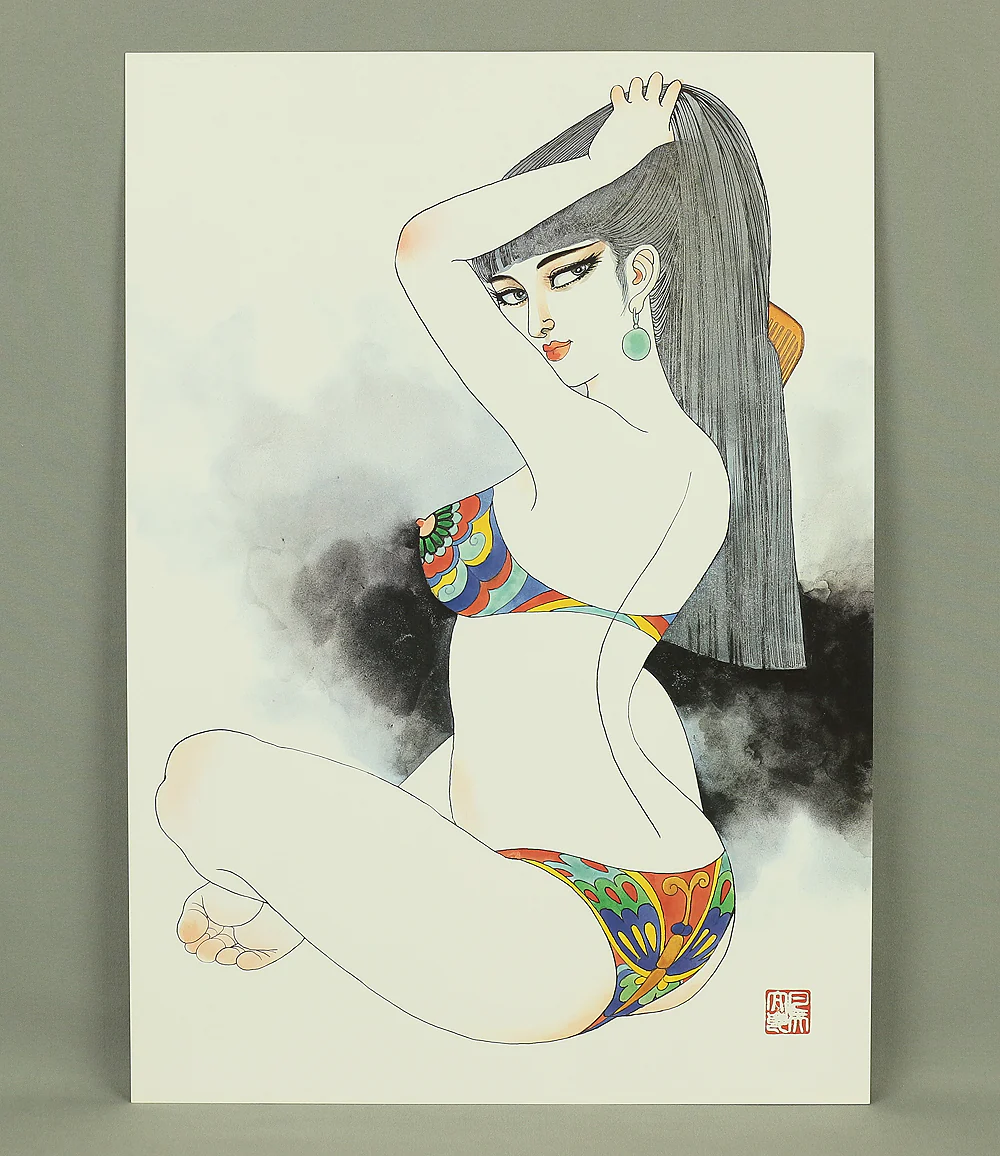凡天太郎 Bonten Taro (1929-2008) Photolithograph complete 12pcs 'Yōen irezumi bijin gashū'「妖艶刺青美人画集」(Collection of Voluptuous Tattooed Beauties) - 1970-80s NW636 - Image 81