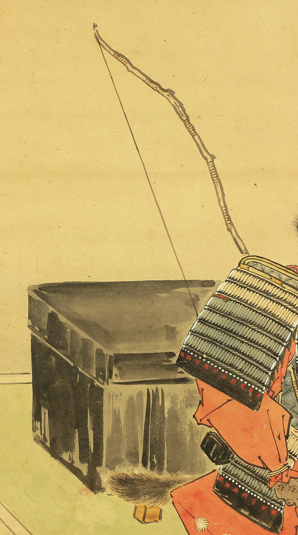 千種掃雲 Chigusa Soun (1873-1944) Japanese art kakejiku kakemono wall hanging scroll / Armored Samurai with Long Bow RB968 - Image 10
