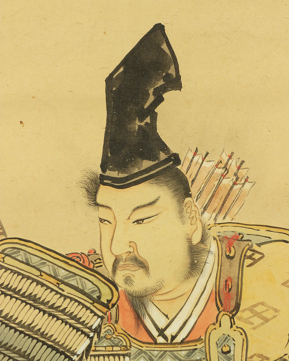 千種掃雲 Chigusa Soun (1873-1944) Japanese art kakejiku kakemono wall hanging scroll / Armored Samurai with Long Bow RB968 - Image 6