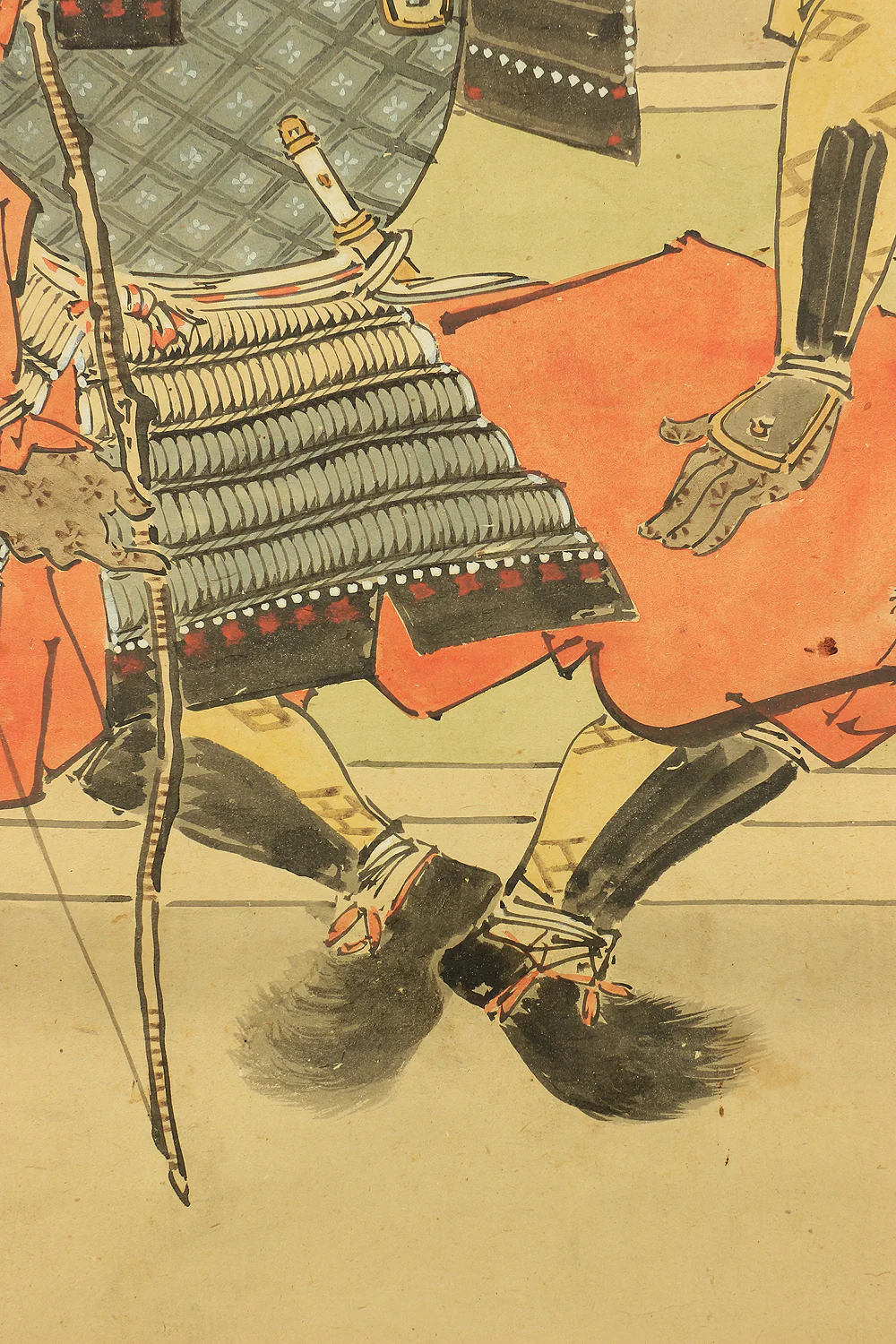 千種掃雲 Chigusa Soun (1873-1944) Japanese art kakejiku kakemono wall hanging scroll / Armored Samurai with Long Bow RB968 - Image 9