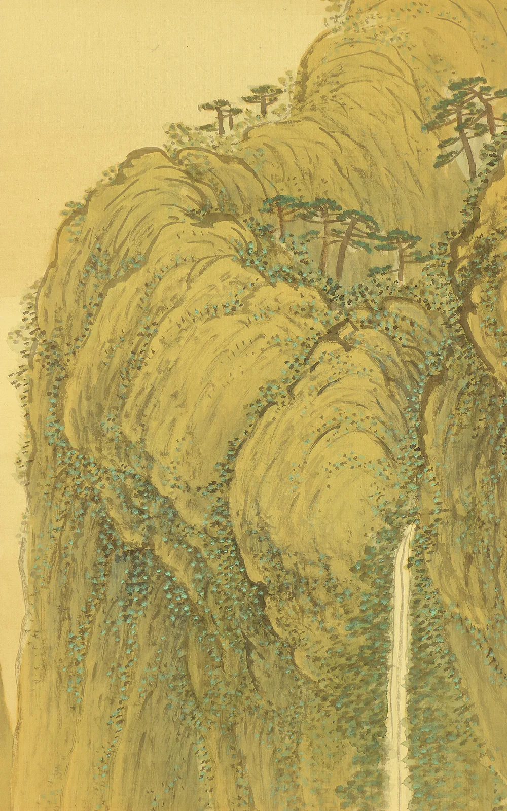 千種掃雲 Chigusa Soun (1873-1944) Japanese art paired kakejiku kakemono wall hanging scrolls / Mount Horai Landscape Rising Sun Three Cranes Pine Tree Plum with Box RA827 - Image 5