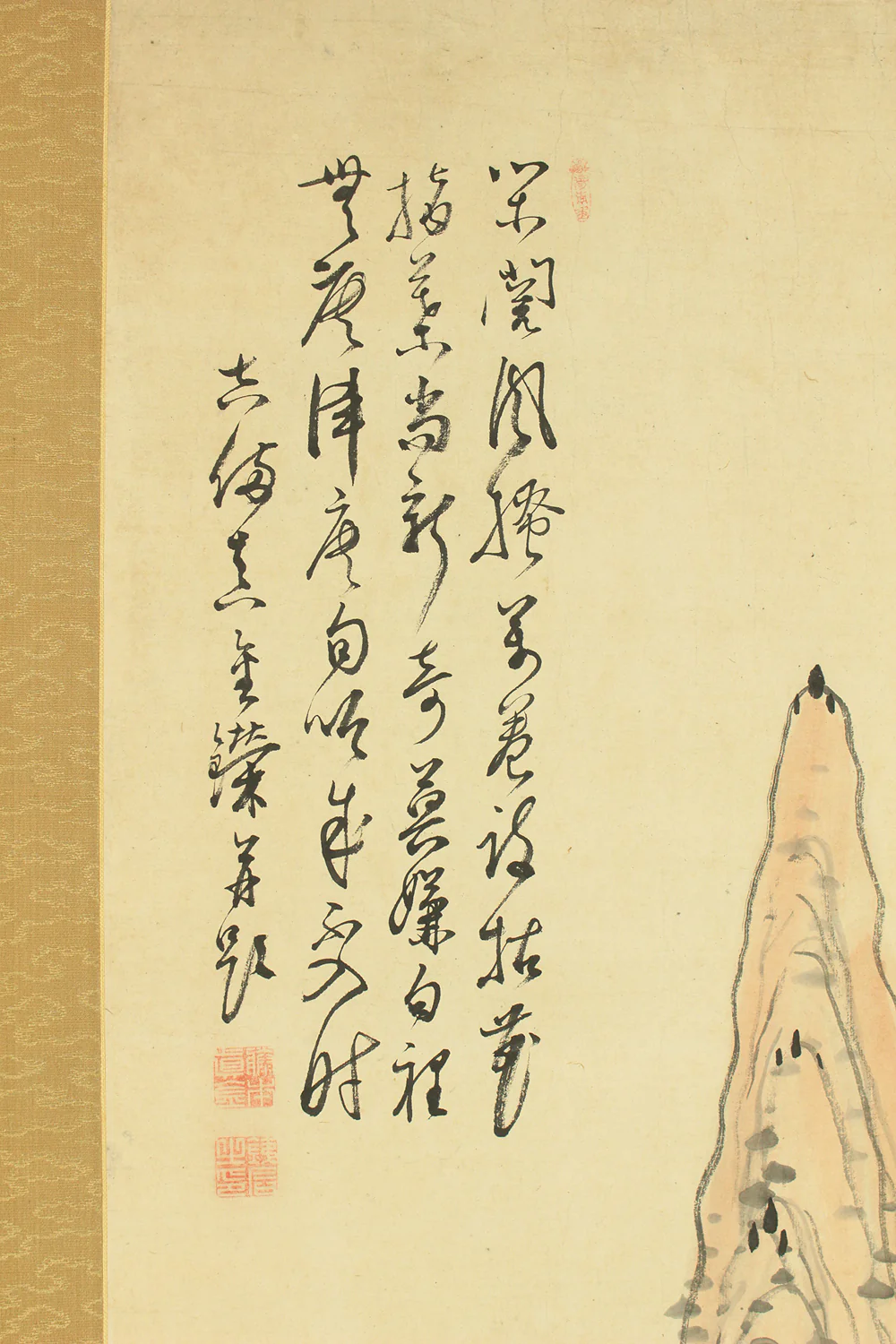 藤本鉄石 Fujimoto Tesseki (1816-1863) Japanese antique art kakejiku kakemono wall hanging scroll / Misty Mountains Landscapes and Rivers with Appraised Box RD363 - Image 5